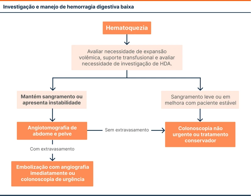 Investigação e manejo de hemorragia digestiva baixa