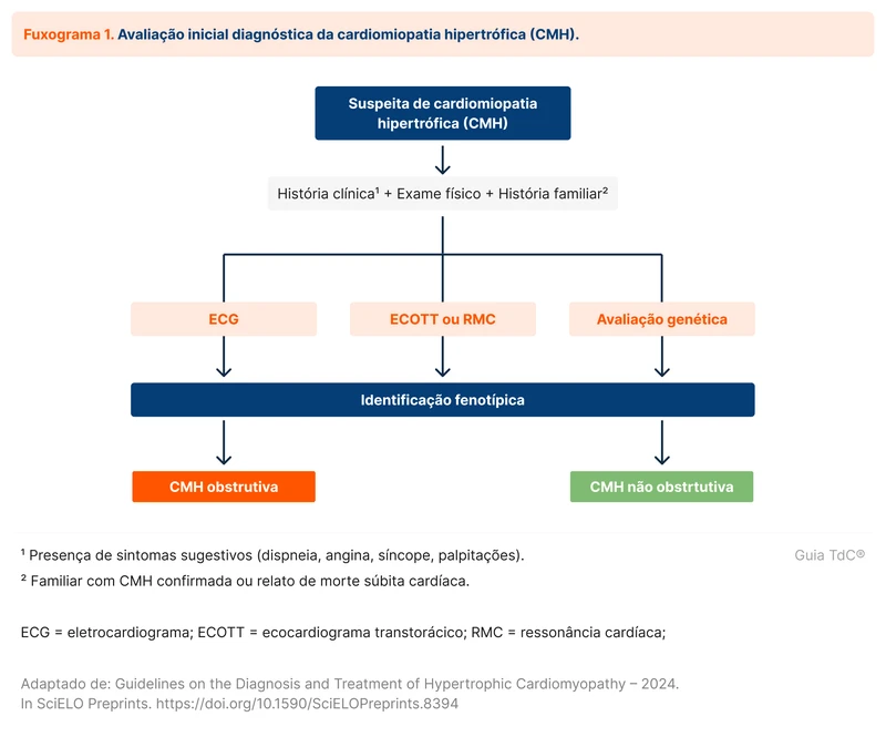 Avaliação inicial diagnóstica da cardiomiopatia hipertrófica (CMH)