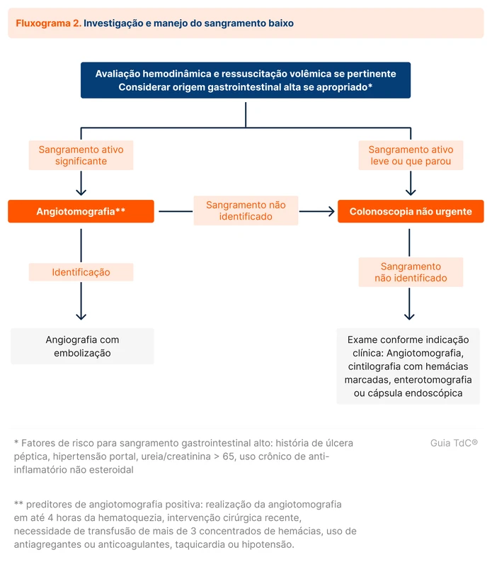 Investigação e manejo do sangramento baixo